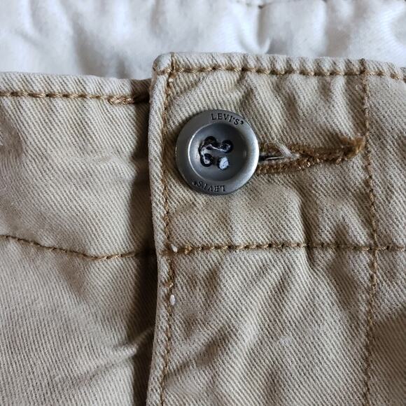 Levis Jeans 556 Mens 33x32 Beige Relaxed Straight Rodeo Western Denim - Picture 3 of 11